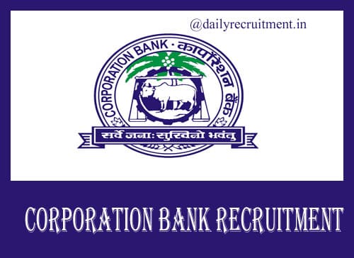 Corporation Bank Recruitment 2019