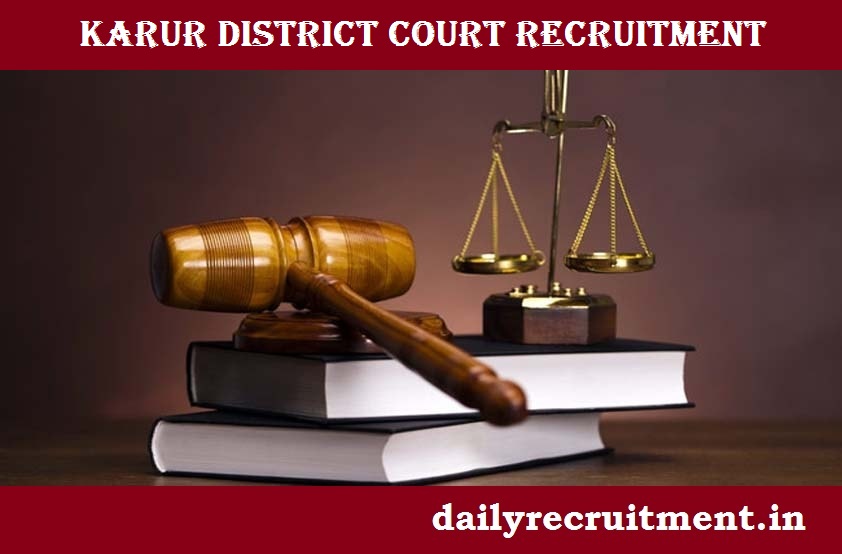 Karur District Court Recruitment 2018