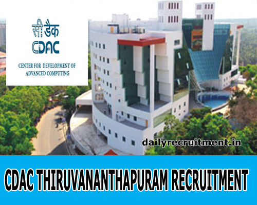 CDAC Thiruvananthapuram Recruitment 2019