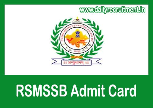 RSMSSB Computer Admit Card 2021