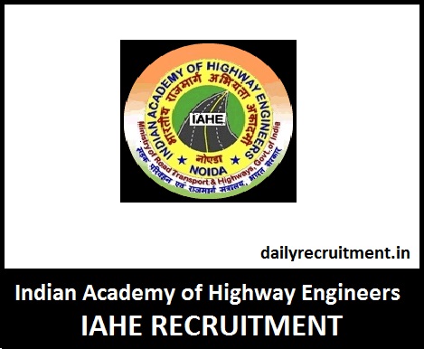 IAHE Recruitment 2018