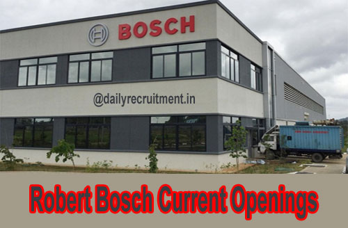Bosch India Job Openings 2020