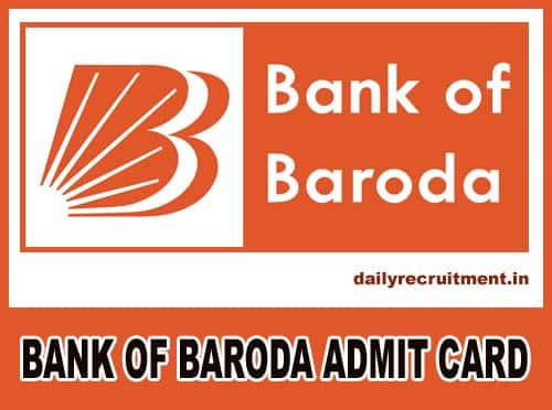 Bank of Baroda Admit Card 2018