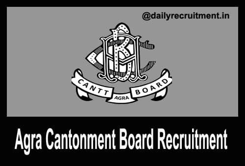 Agra Cantonment Board Recruitment 2018