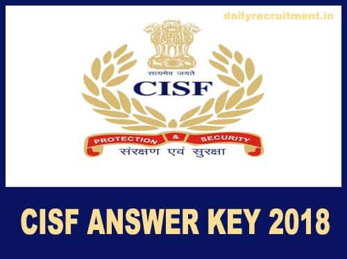 CISF Answer Key 2018