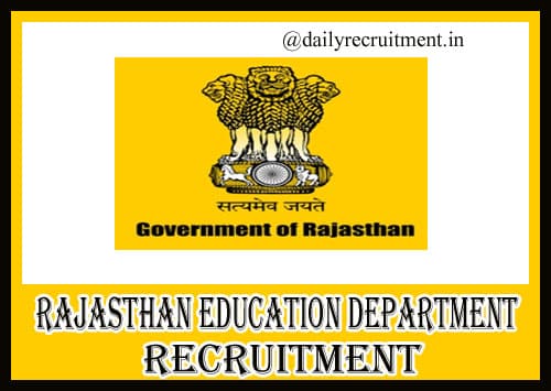 Rajasthan Education Department Recruitment 2019