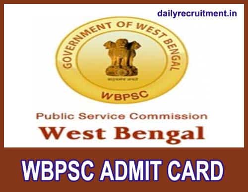 WBPSC Ward Master Admit Card 2020