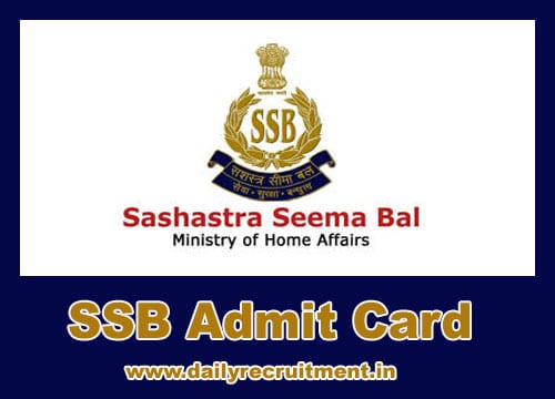 SSB Admit Card 2019