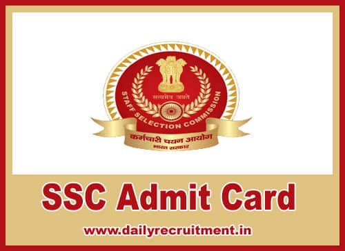 SSC ER GD Contable Admit Card 2021