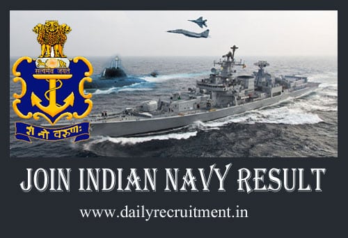 Join Indian Navy Result 2019