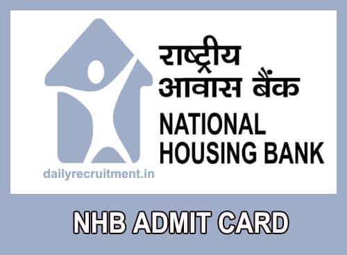 NHB Admit Card 2019