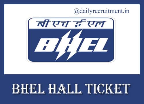 BHEL Hall Ticket 2019