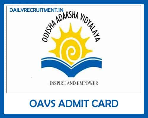 OAV Entrance Admit Card 2022