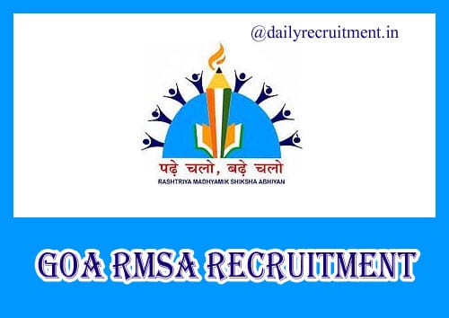 Goa RMSA Recruitment