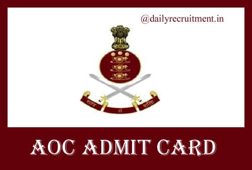 AOC Admit Card 2019