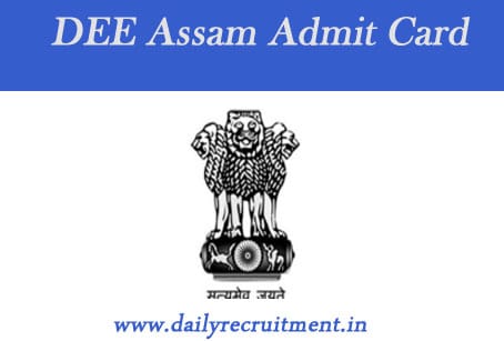DEE Assam Admit Card 2019