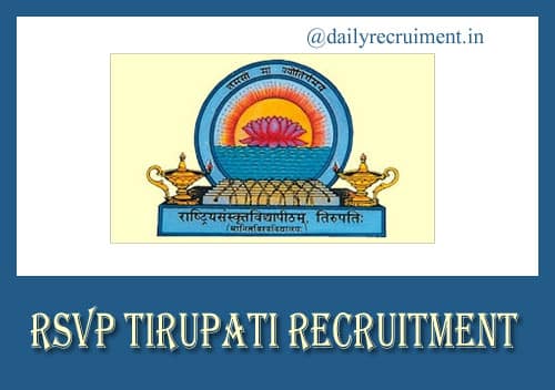 RSVP Tirupati Recruitment 2020
