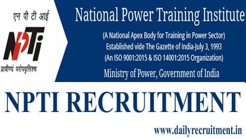 NPTI Recruitment