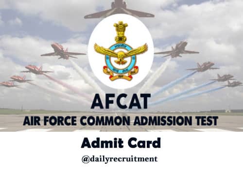 AFCAT Admit Card 2019