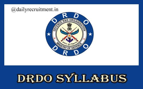 DRDO Scientist B Syllabus 2020