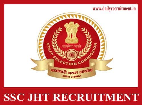 SSC JHT Recruitment 2019