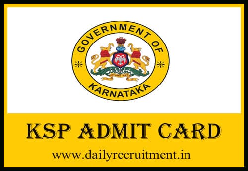 KSP CAR DAR Hall Ticket 2023 (Out@7th Sep), Check KSP 420 Admit Card Exam Date for APC Posts