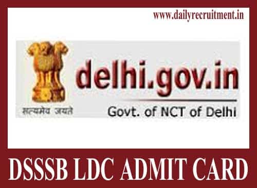 DSSSB LDC Admit Card 2019