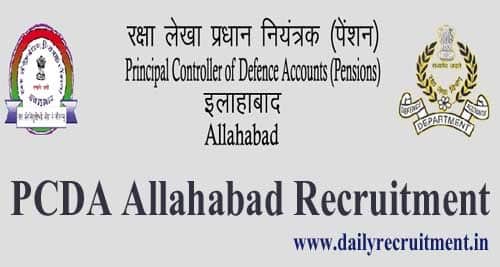 PCDA Allahabad Recruitment 2019