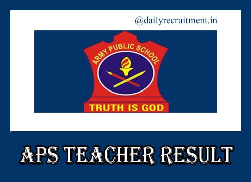 Army Public School Teacher Result 2019