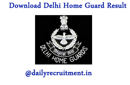 Delhi Home Guard Result 2019