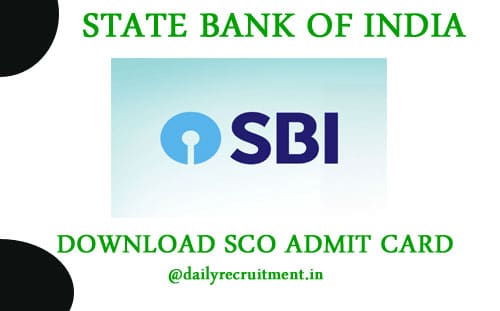 SBI SCO Admit Card 2019
