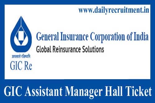 GIC Assistant Manager Hall Ticket 2019