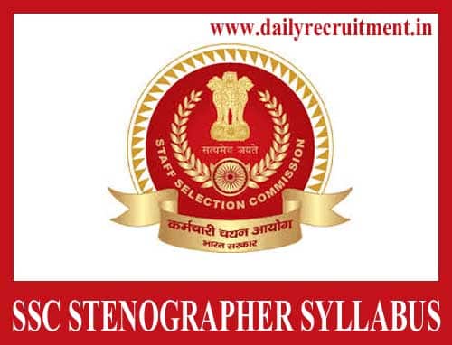 SSC Steno Grade C & D Syllabus 2023