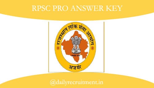 RPSC PRO Answer Key 2019