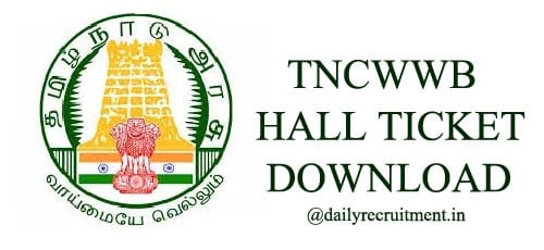 TNCWWB Record Clerk Hall Ticket 2021