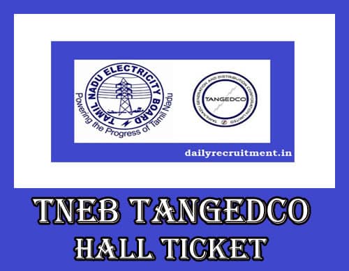 TNEB Departmental Test Hall Ticket 2020