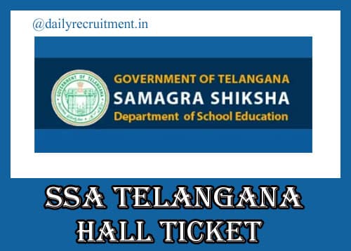 SSA Telangana Hall Ticket 2019