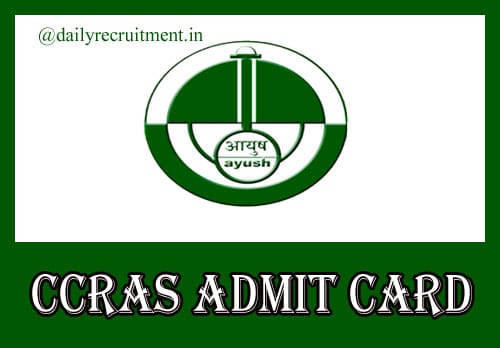 CCRAS Admit Card 2021