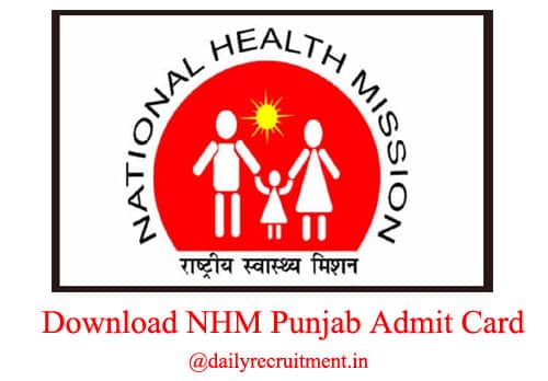 NHM Punjab CHO Admit Card 2019