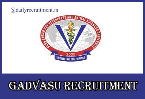GADVASU Recruitment 2020