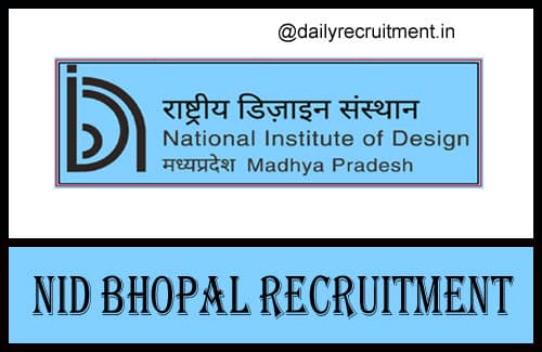 NID Bhopal Recruitment 2020