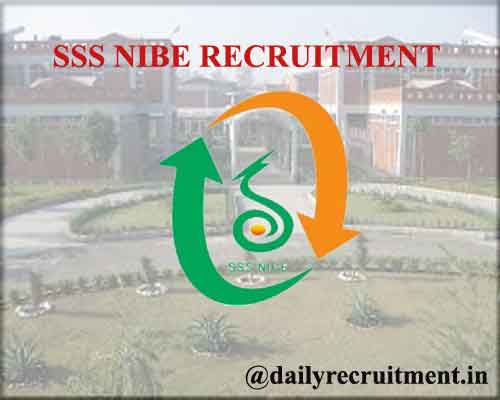SSS NIBE Recruitment 2020