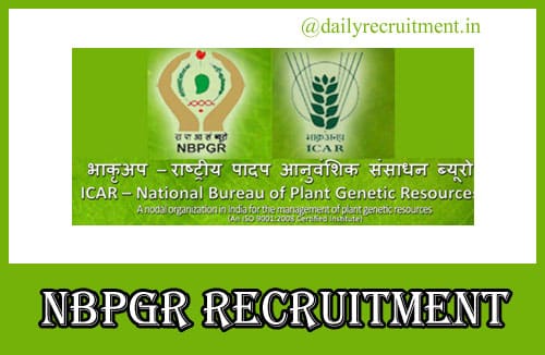 NBPGR Recruitment 2020