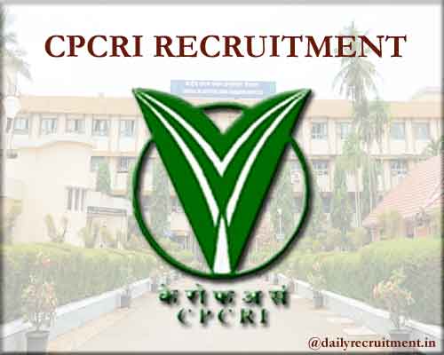 CPCRI Recruitment 2020