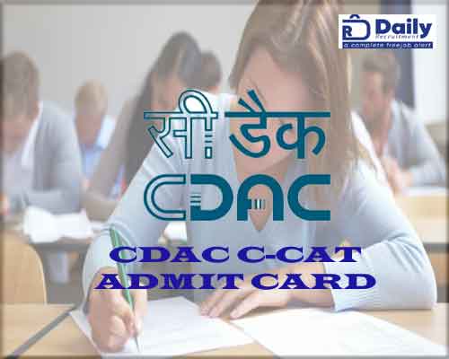 CDAC CCAT Admit Card 2021
