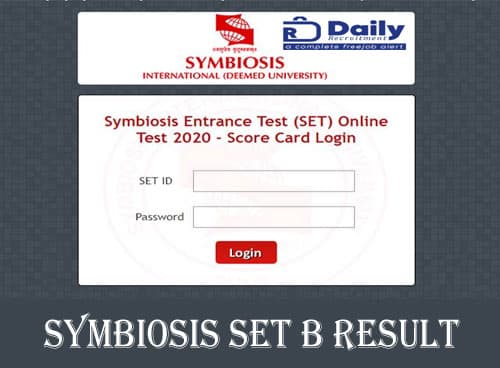 Symbiosis SET B Result 2020