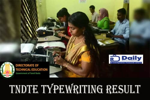TNDTE Typewriting & Shorthand Result 2023