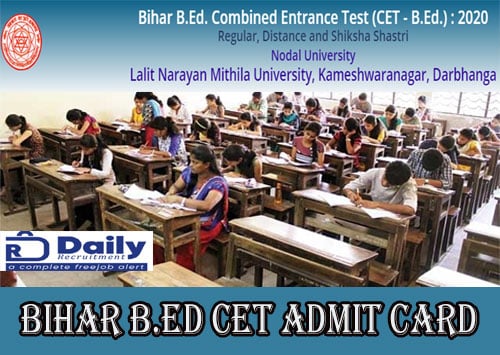 Bihar B.Ed CET LNMU Admit Card 2020