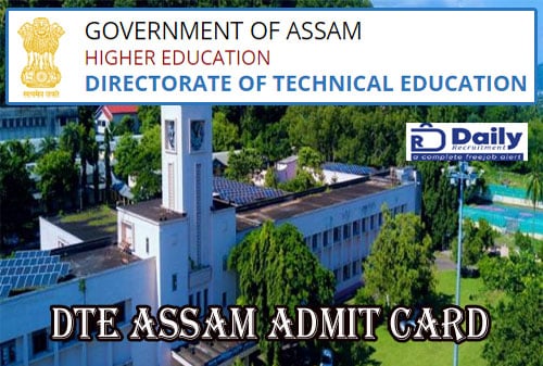 DTE Assam Admit Card 2020