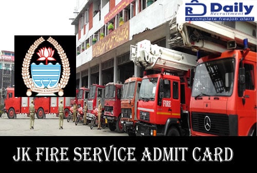 JK Fire & Emergency Admit Card 2020